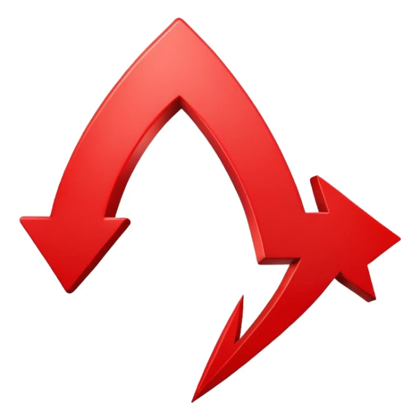 Price increase symbol, in red sticker