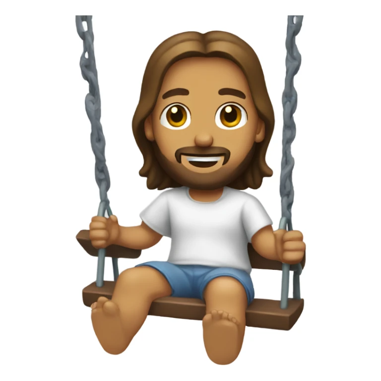 Jesus on playground swing sticker