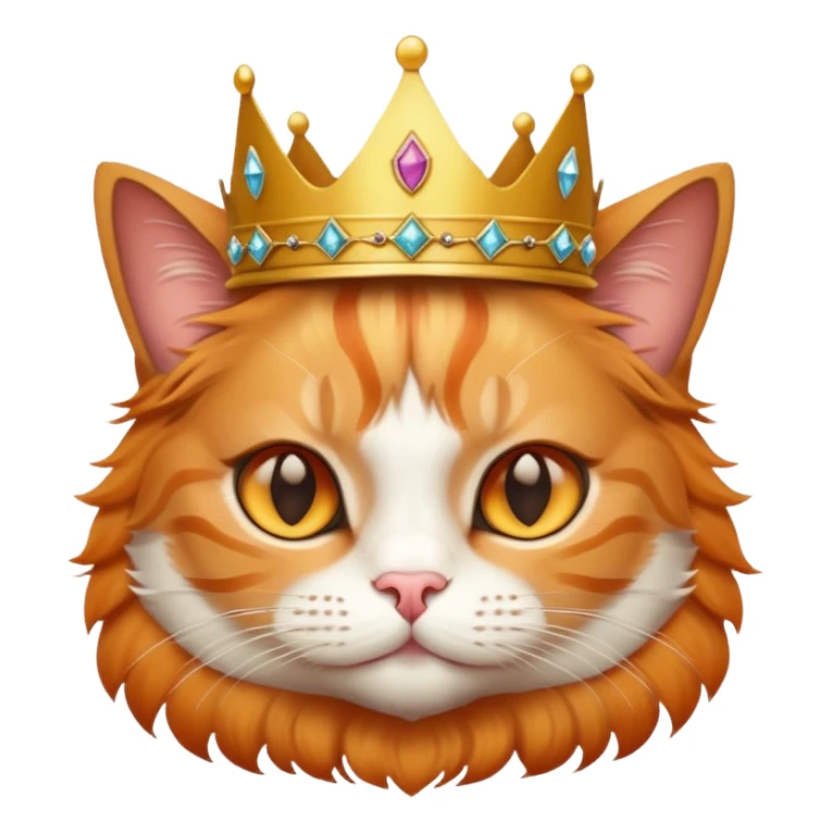 Cat wearing a crown sticker