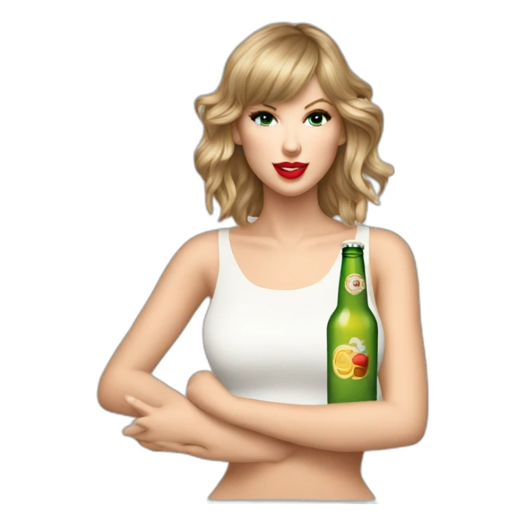 Taylor Swift drink a beer sticker