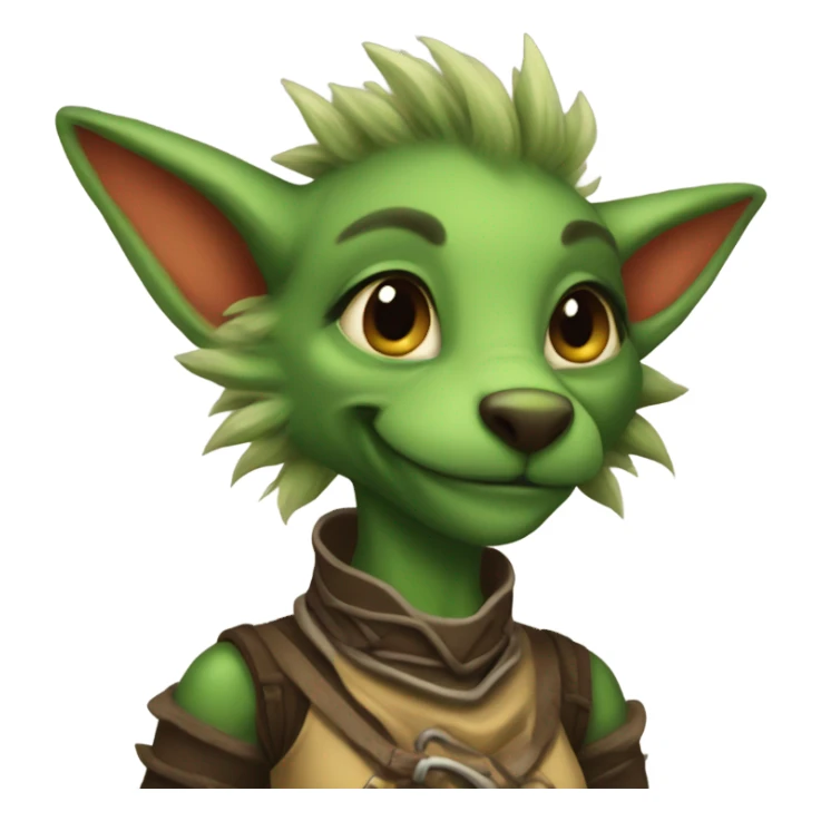 Furry anthro Kobold cute looking female sticker
