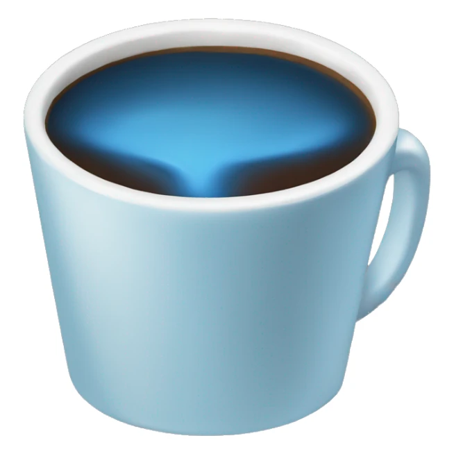 Blue coffee late sticker