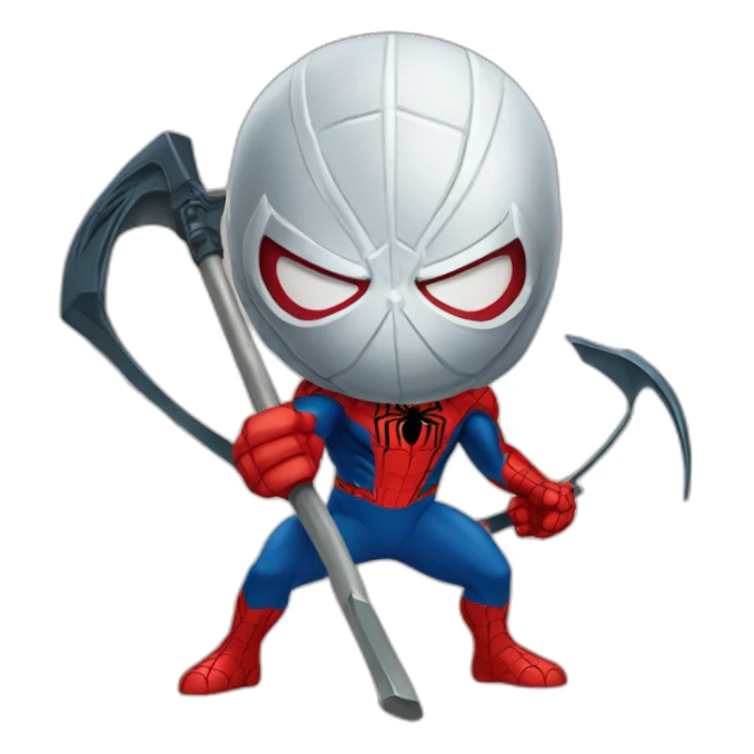 Spider-Man with a scythe sticker