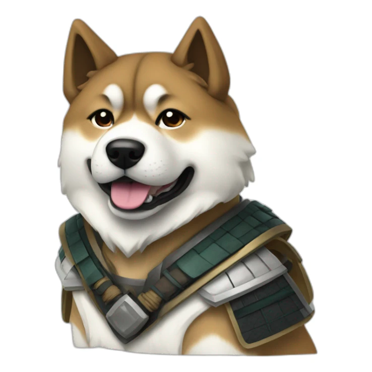 Samurai akita inu sticker