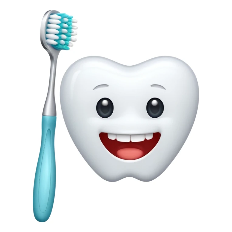 Tooth and toothbrush sticker