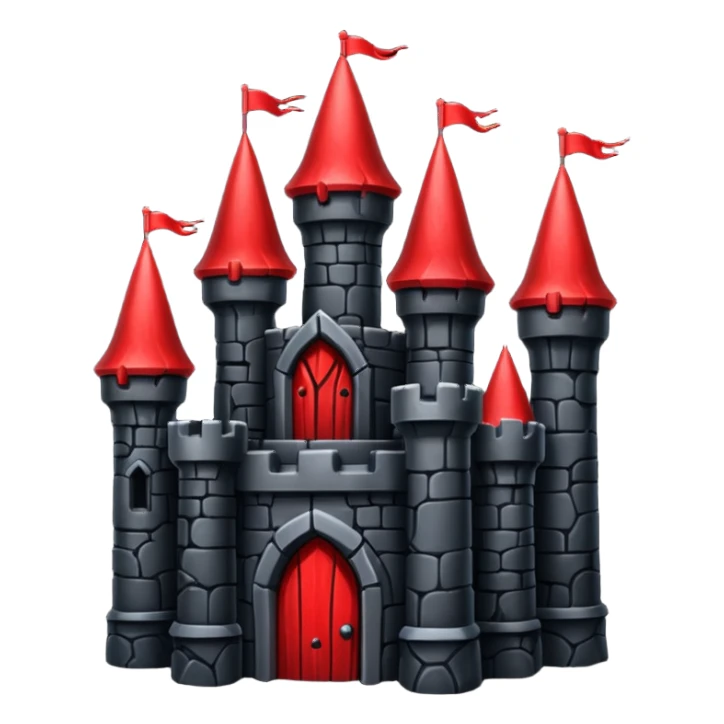 Dark Castle with the colors red and black sticker