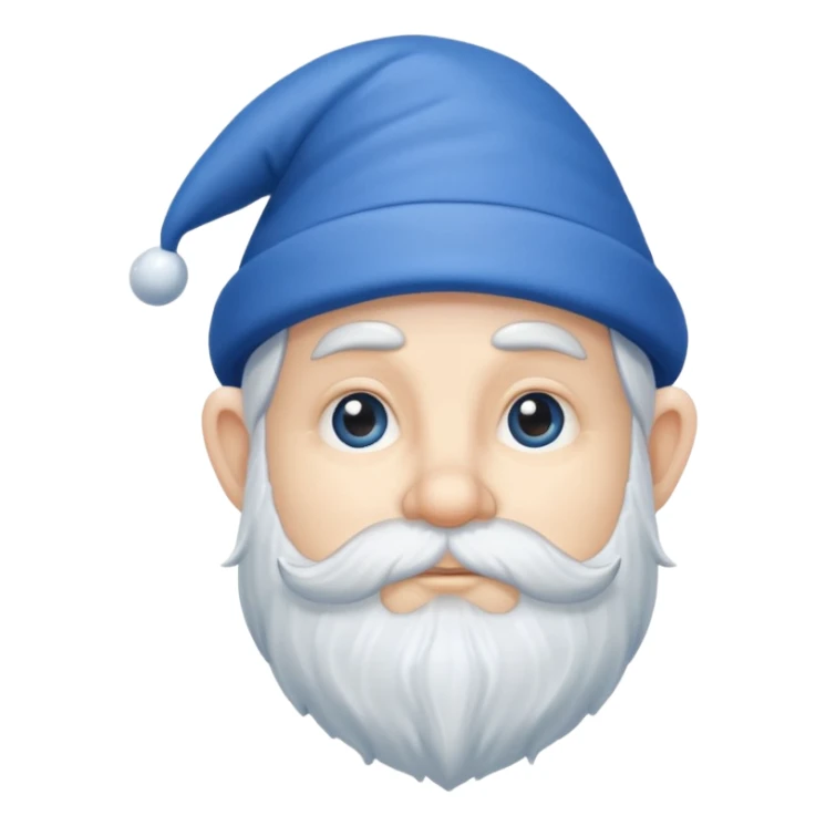 bearded gnome with blue hat sticker