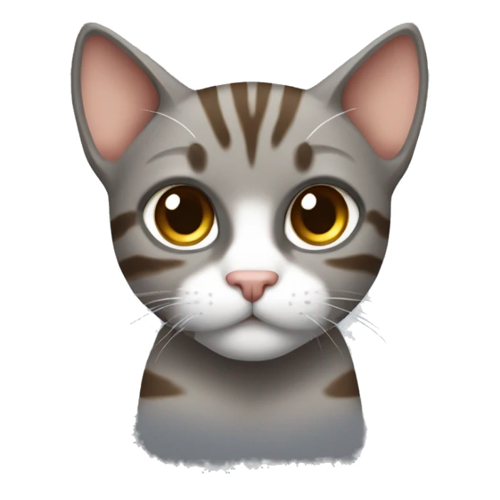 Body builder grey Brown tabby cat sticker
