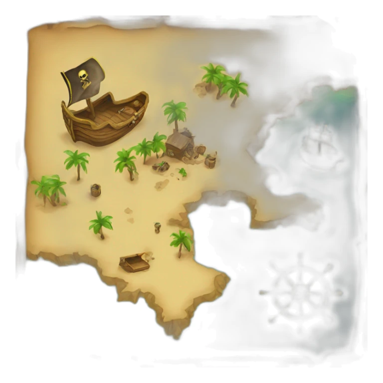pirate map sticker