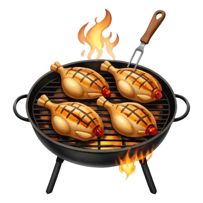 chicken barbeque sticker