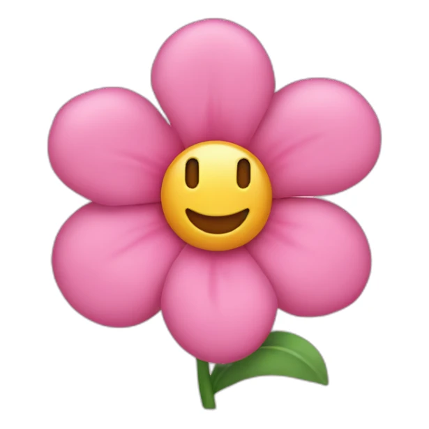 kirby pink flower sticker