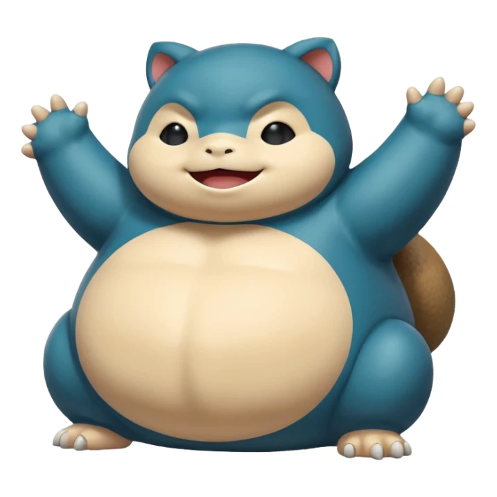 Happy new year Snorlax icon sticker