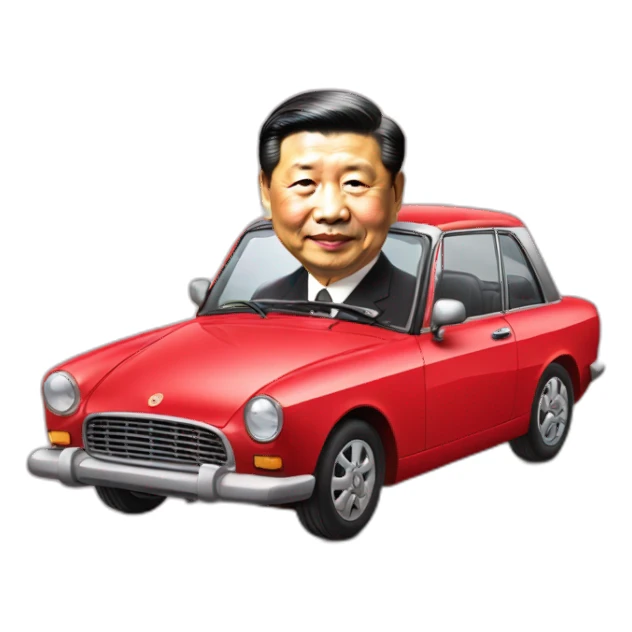 Xi Jinping with chinese car sticker