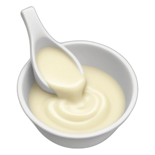 white sauce in a dipping dish sticker