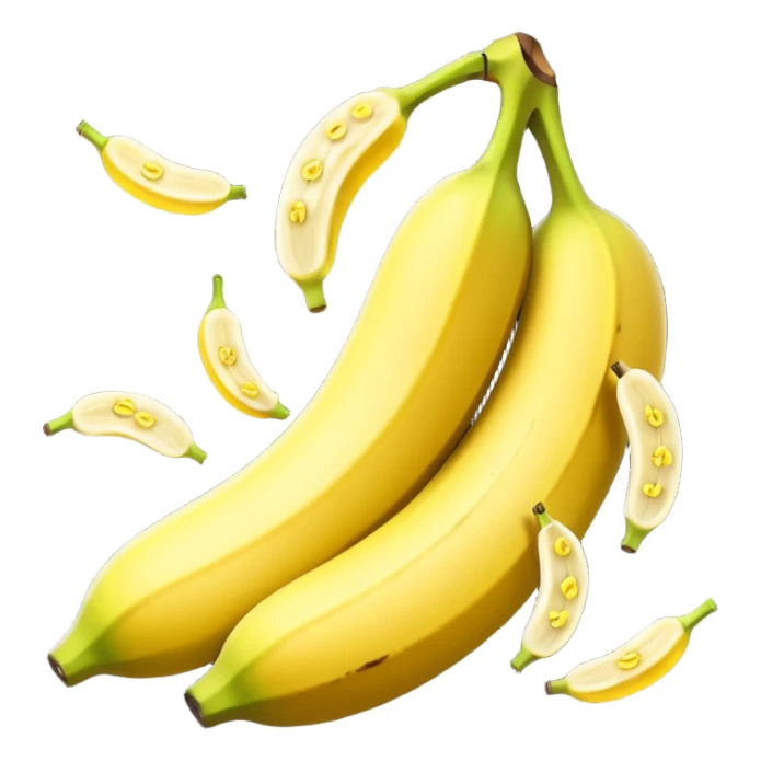 Banana wrapped in small glowing lights. sticker