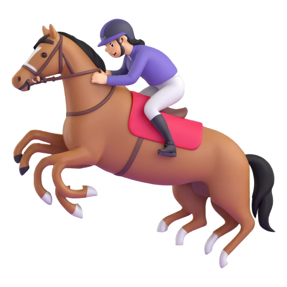 jumping horse sticker