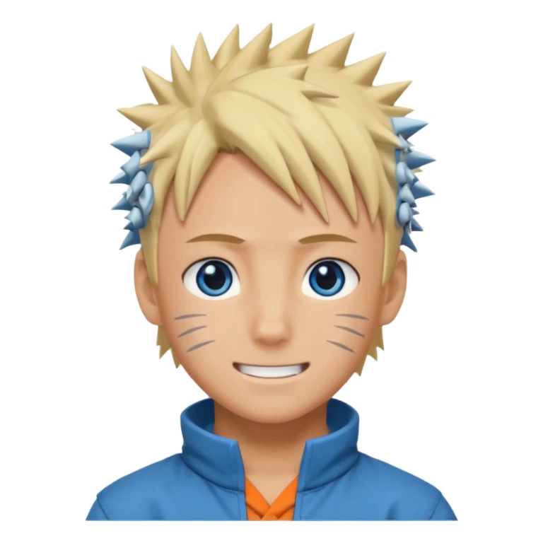 Naruto Anime style happy boy head sticker