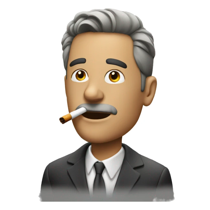 A guy smoking sticker