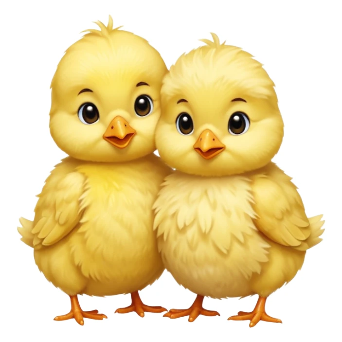 Two baby chicks cuddling sticker