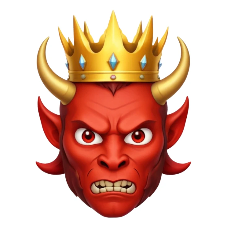 devil with crown sticker