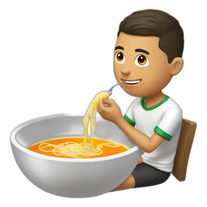 Ronaldo eating broth sticker