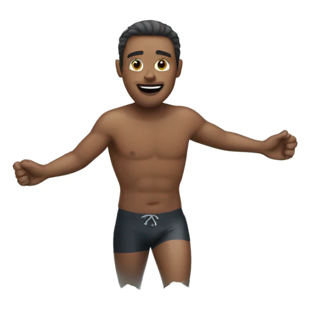 man swimming and missing an arm sticker