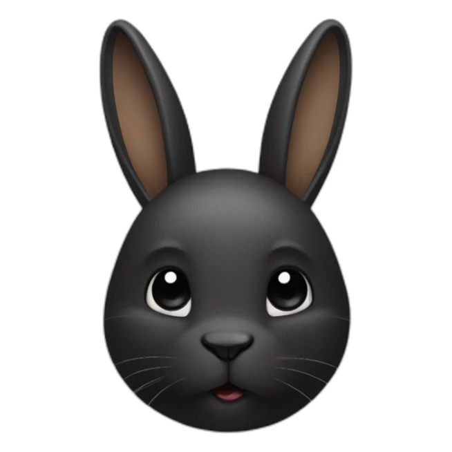 lapin noire sur un fusée sticker