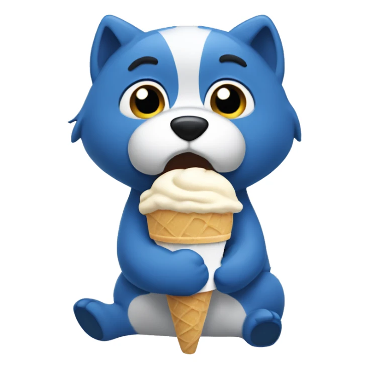 bluey eating ice cream sticker