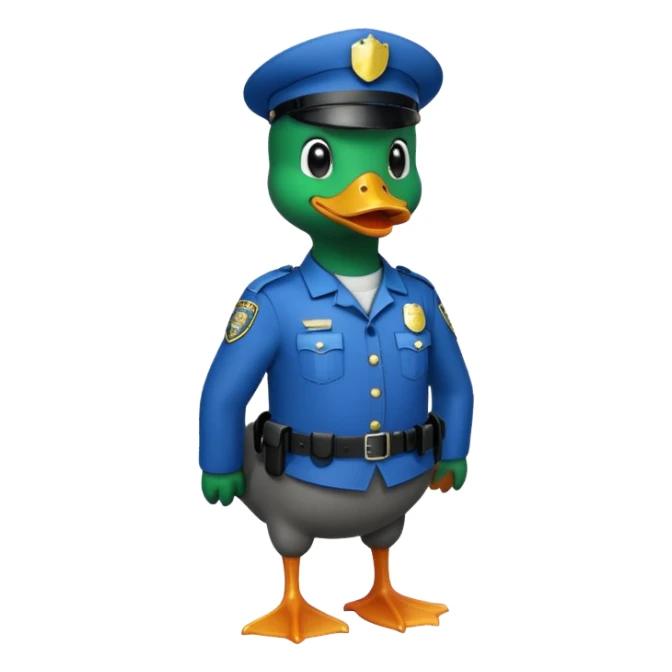 Police balck duck full body sticker