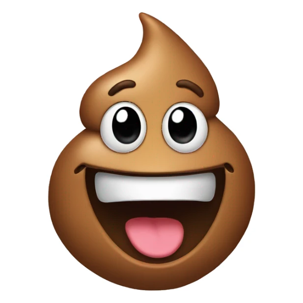 Poop happy face sticker