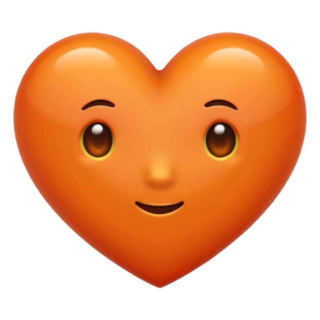 Dark Orange Heart Emoji sticker