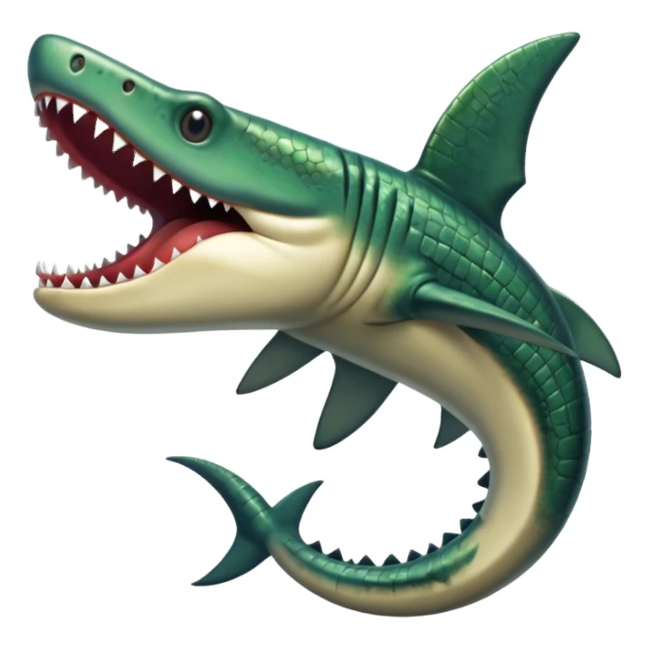 Shark-eel-crocodile-fusion-hybrid sticker