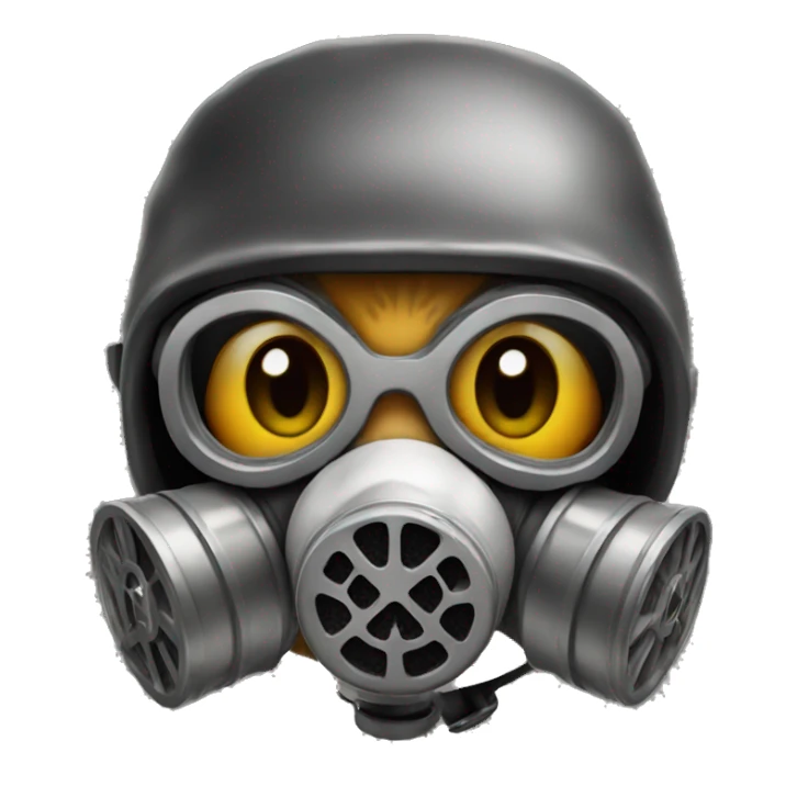 Kitty with Gas Mask sticker