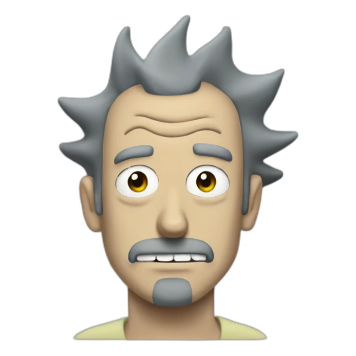 Tattooed man style Rick and Morty sticker