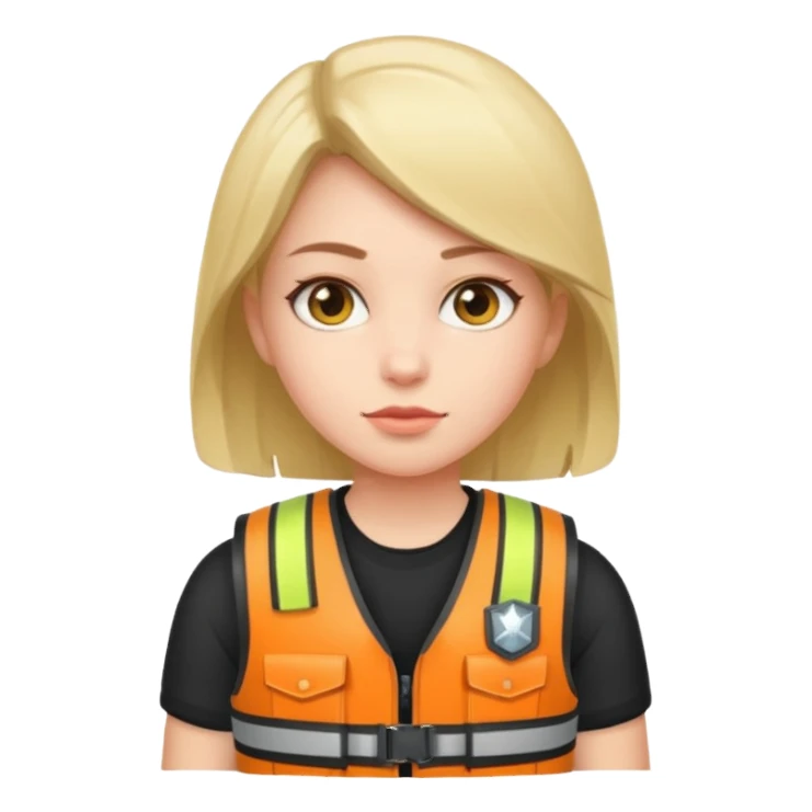 Girl wearing bullet proof sticker