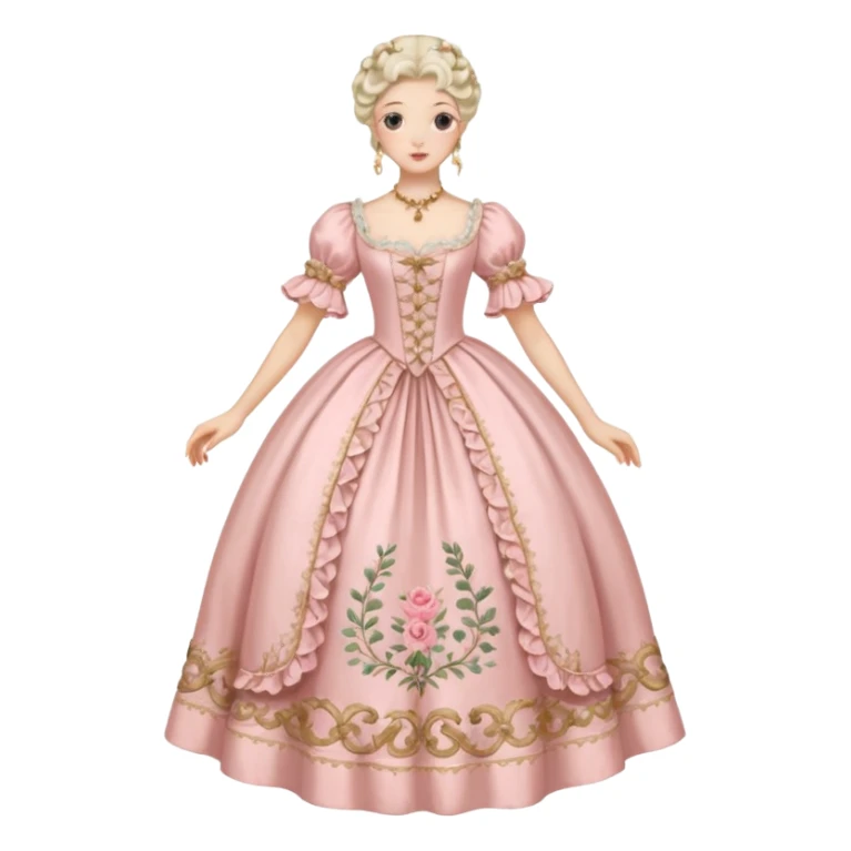 rococo pale pink dress sticker