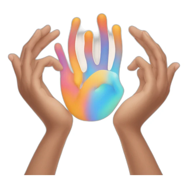 Cœur avec des mains sticker