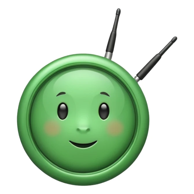 Green seal with antenna sticker