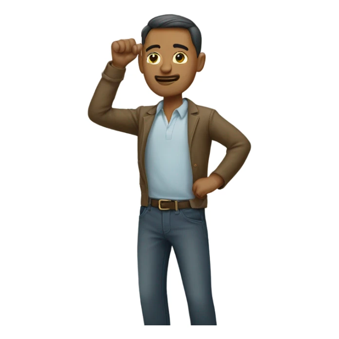 Man holding out empty pants pockets sticker