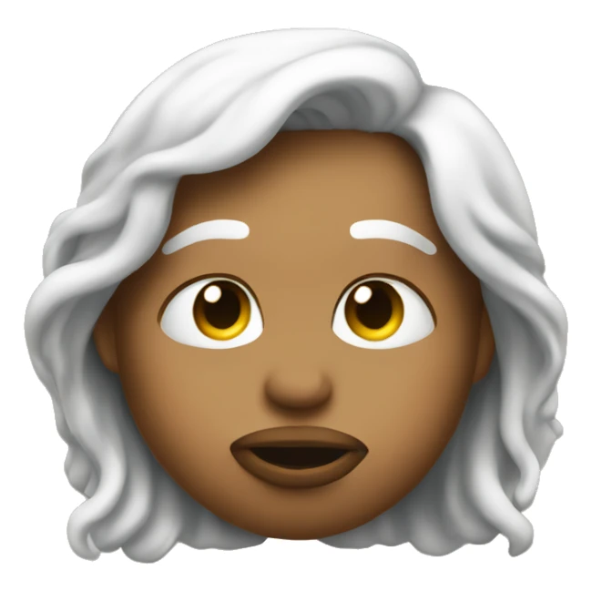 Kiss face with peace sticker