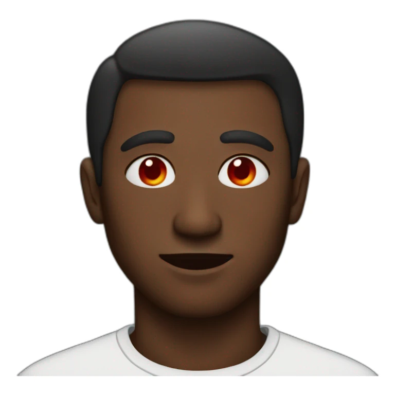 man with red eyes sticker