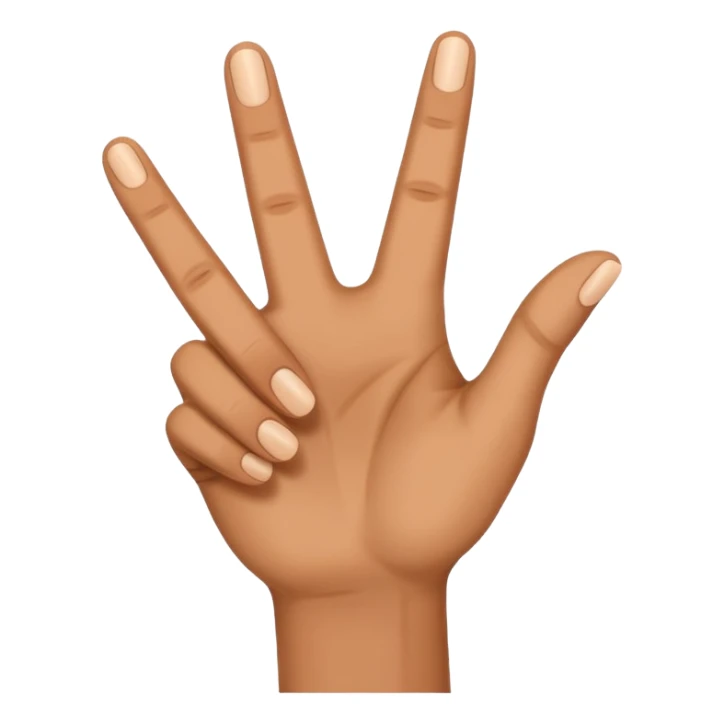 W hand sign sticker