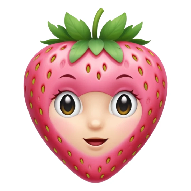baby pink strawberry sticker