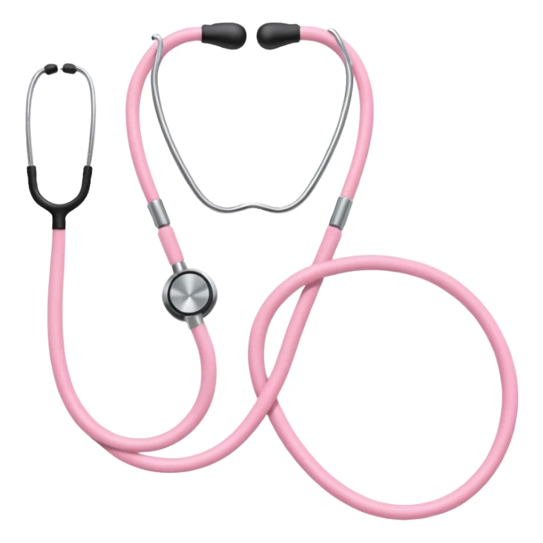 stethoscope, light pink, variation 3 sticker