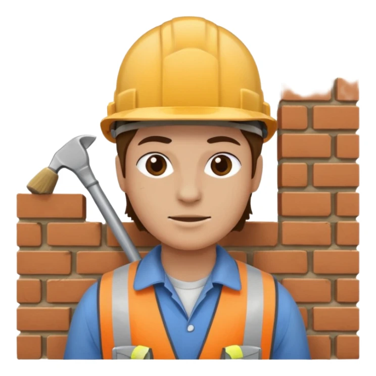 trabajando albañil sticker