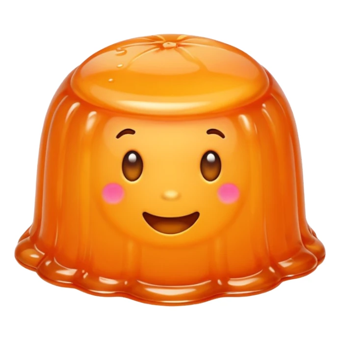 Orange round jelly  sticker