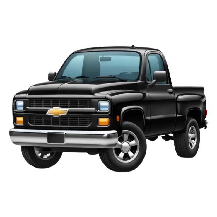Black chevy truck sticker