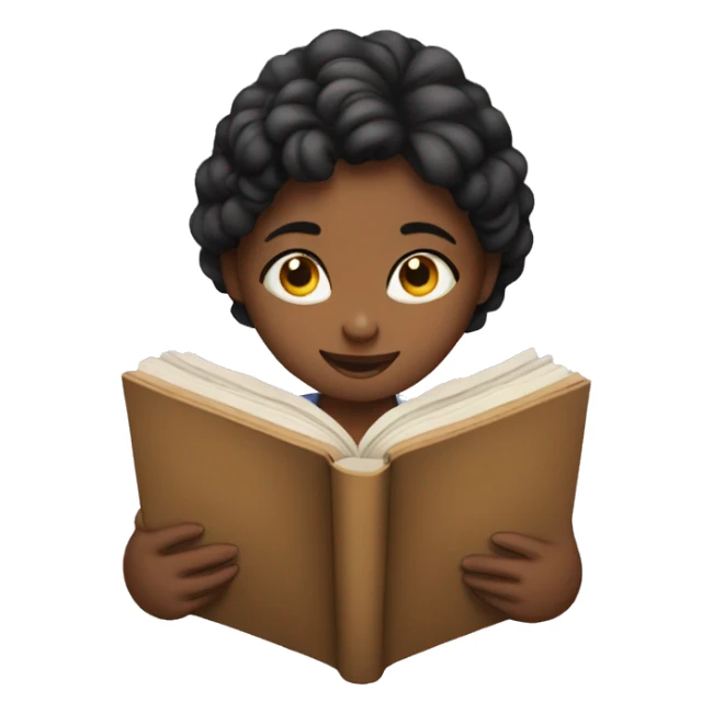 girl reading a book sticker