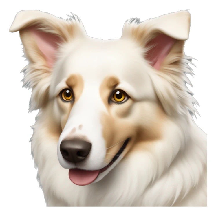 Cream white coloured  Aussie shepherd  sticker