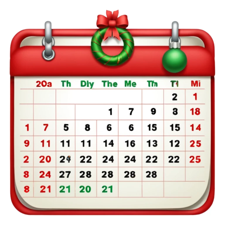 25th December calendar sticker